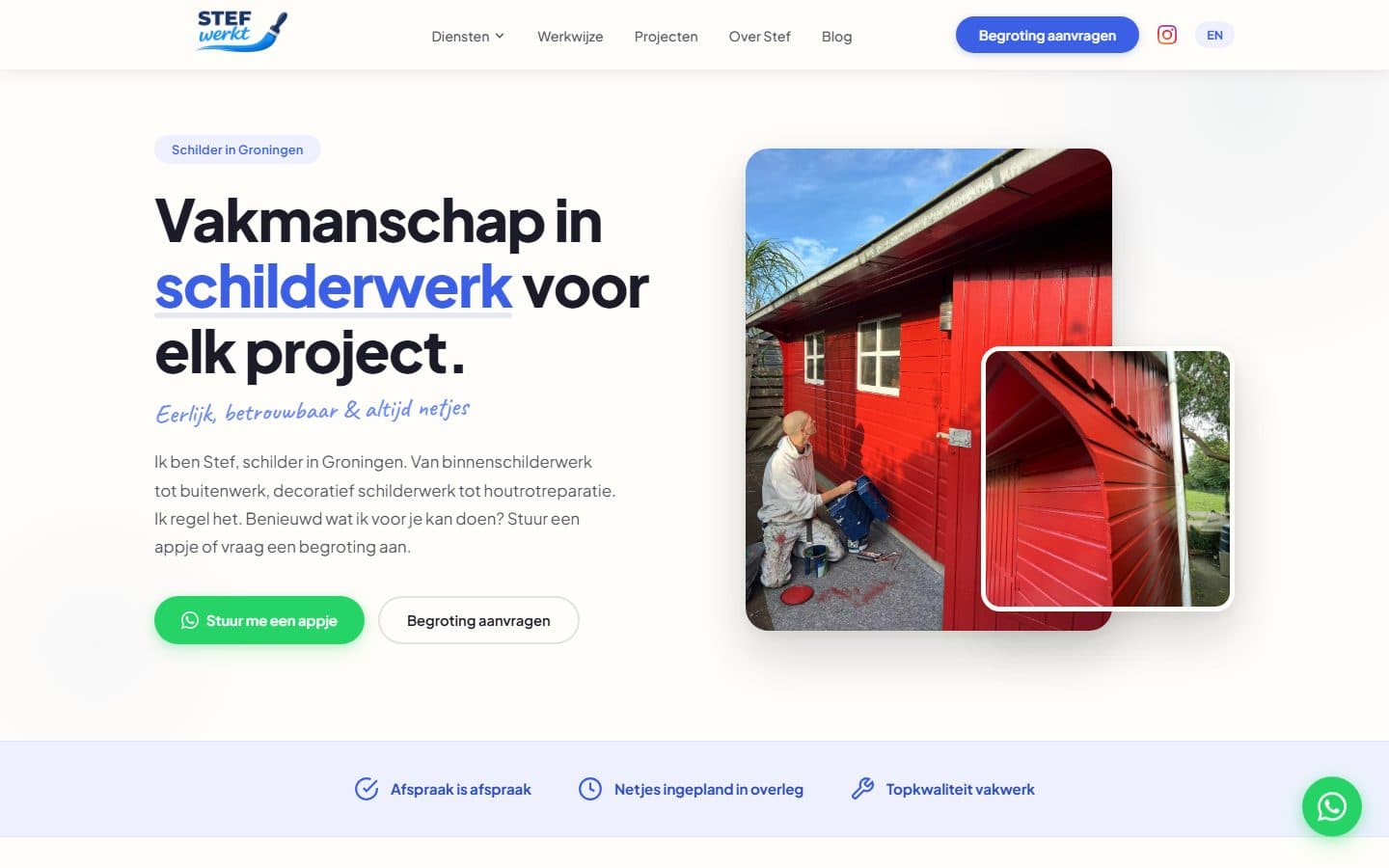 Sitio web de Stefwerkt, hecho por YAST Digital